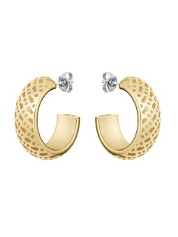 Hugo Boss Eleganti orecchini a cerchio placcati in oro 1580566 donna