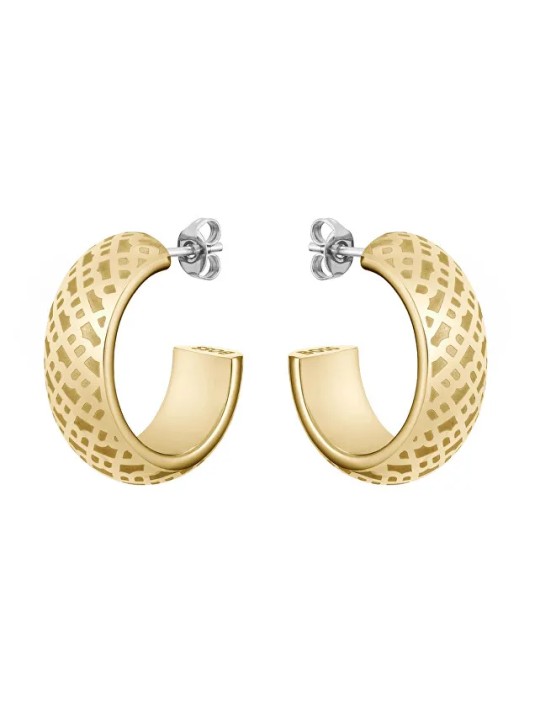 Hugo Boss Eleganti orecchini a cerchio placcati in oro 1580566 donna