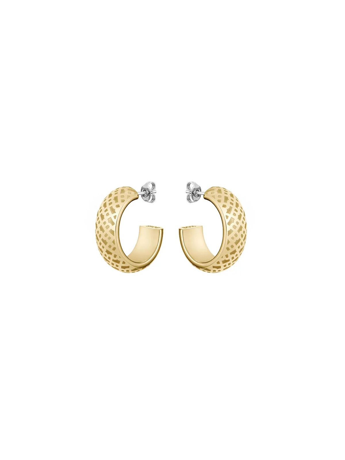 Hugo Boss Eleganti orecchini a cerchio placcati in oro 1580566 donna