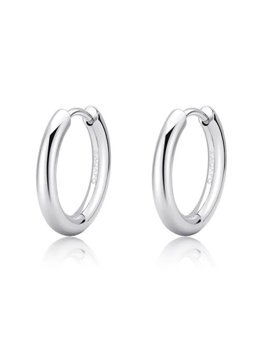 S'Agapõ Orecchini a cerchio minimalisti in acciaio Chunky SHK69 donna