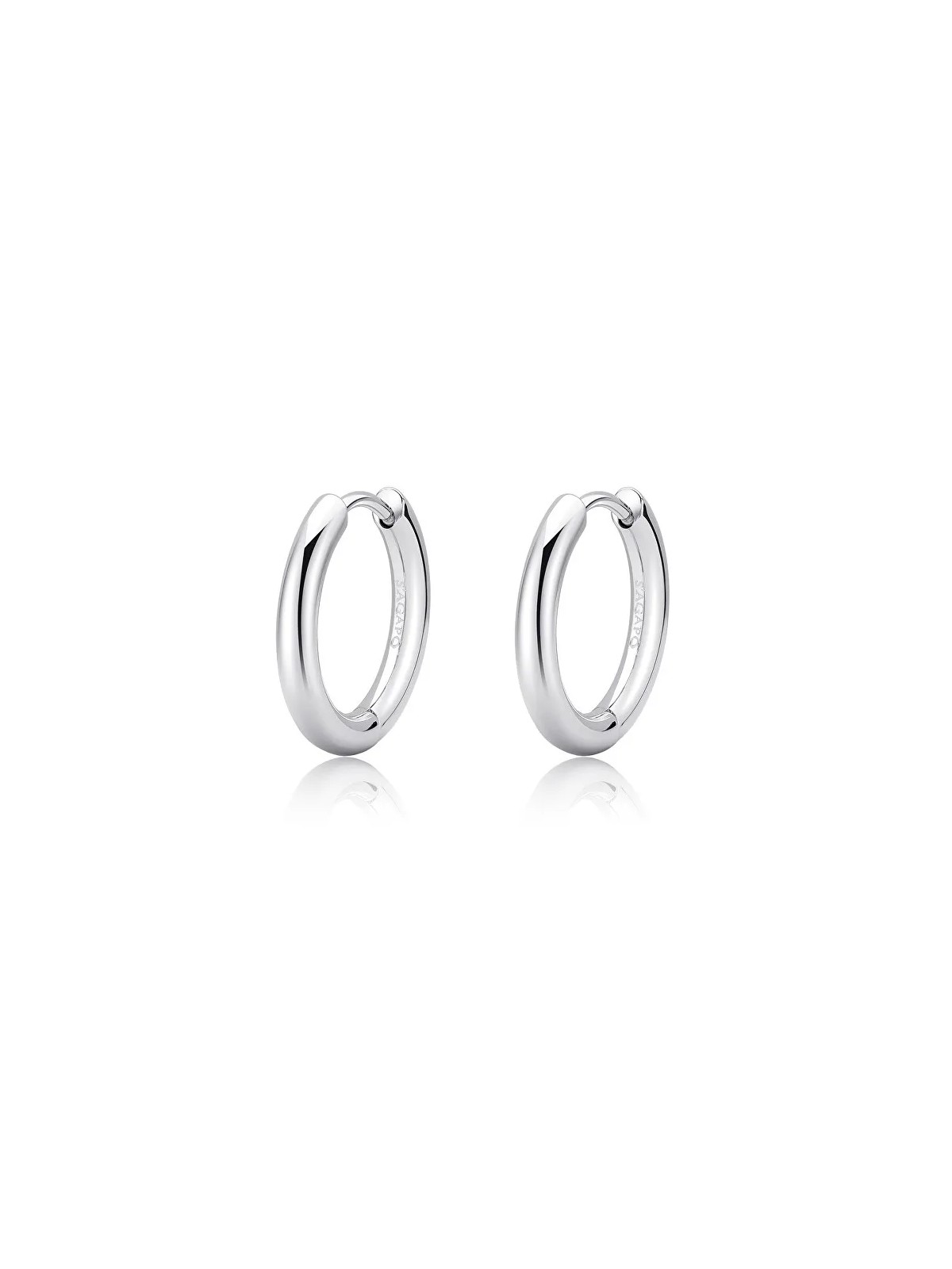 S'Agapõ Orecchini a cerchio minimalisti in acciaio Chunky SHK69 donna