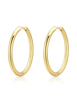 S'Agapõ Eleganti orecchini a cerchio placcati in oro Chunky SHK76 donna