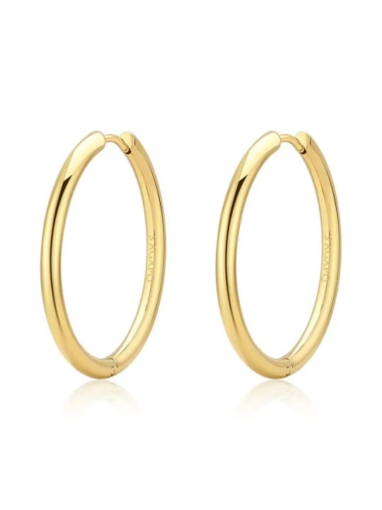 S'Agapõ Eleganti orecchini a cerchio placcati in oro Chunky SHK76 donna