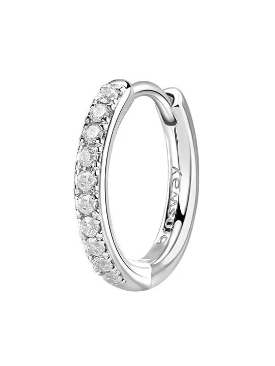 Brosway Orecchino singolo rotondo con zirconi Fancy Infinite White FIW102 donna