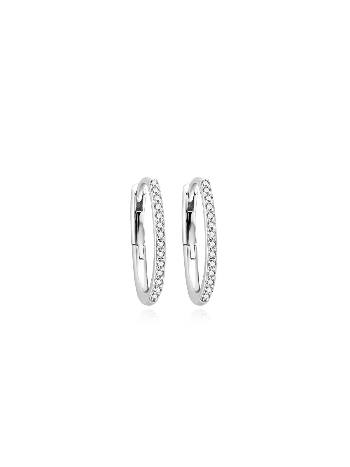 Agato Orecchini ovali in argento con zirconi AGUC3529/15 donna