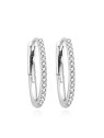 Agato Orecchini ovali in argento con zirconi AGUC3529/15 donna