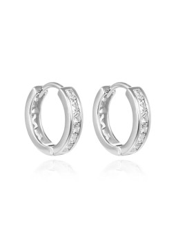 Agato Orecchini a cerchio in argento scintillante AGUC3469 donna