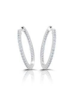 Modesi Eleganti orecchini a cerchio in argento M02121 - Diametro: 2,9 cm donna