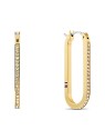Tommy Hilfiger Orecchini ovali placcati oro con cristilla Dog Tag 2780866 donna