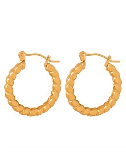 Troli Eleganti orecchini a cerchio placcati in oro VAAXF181G donna