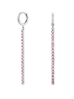 Rosefield Deliziosi orecchini in acciaio con cristilla rosa Tennis JETRS-J923 donna