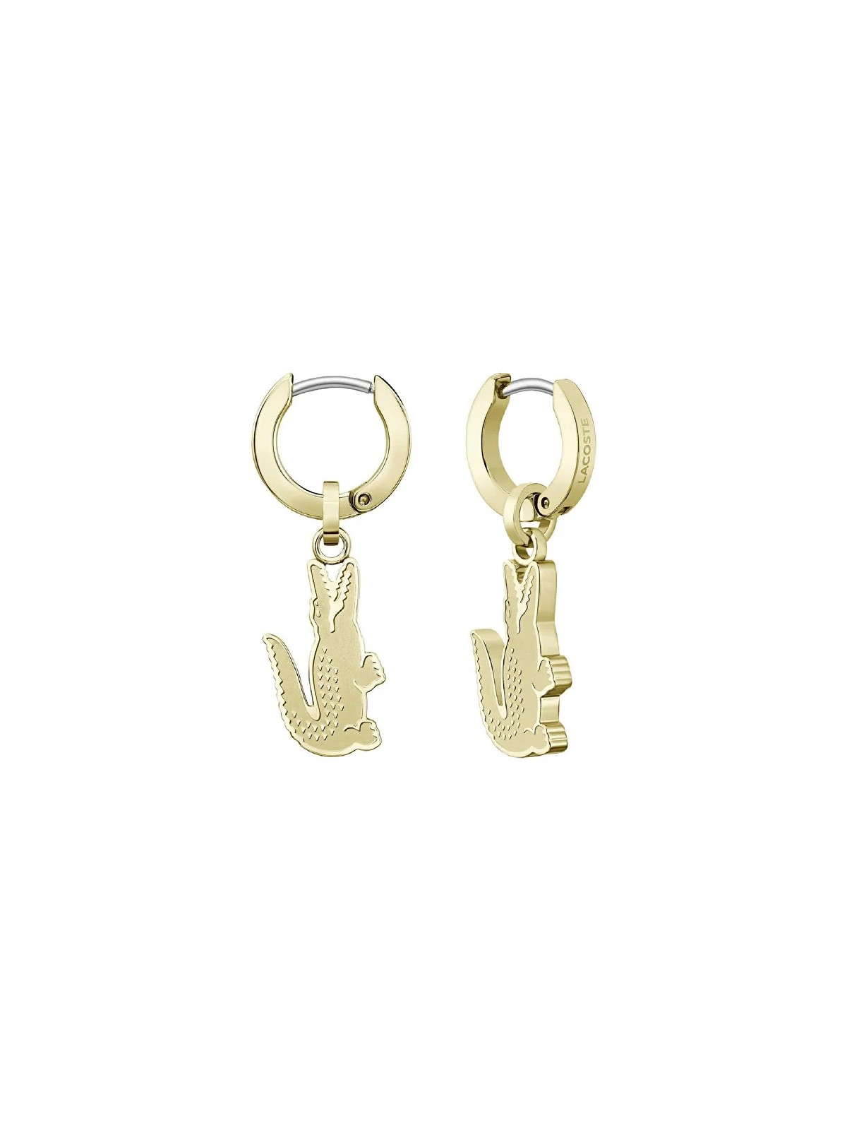 Lacoste Orecchini a cerchio placcati oro 2 in 1 Arthor 2040231 donna