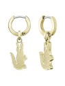 Lacoste Orecchini a cerchio placcati oro 2 in 1 Arthor 2040231 donna