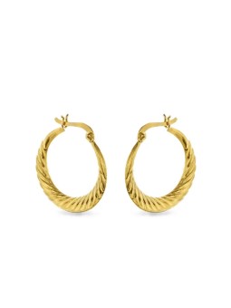AGAIN Jewelry Eleganti orecchini a cerchio placcati in oro AJNS0063 donna