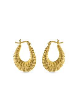 AGAIN Gioielli Orecchini a cerchio placcati in oro moda AJNS0065 donna