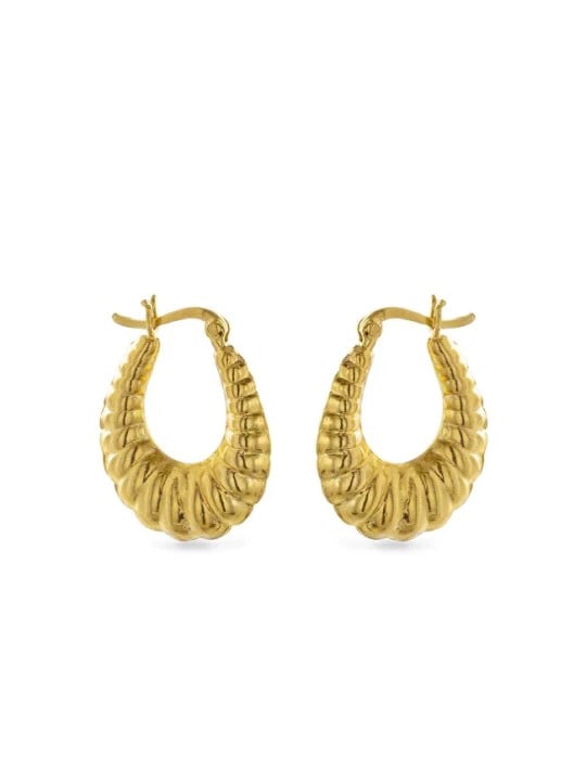AGAIN Gioielli Orecchini a cerchio placcati in oro moda AJNS0065 donna