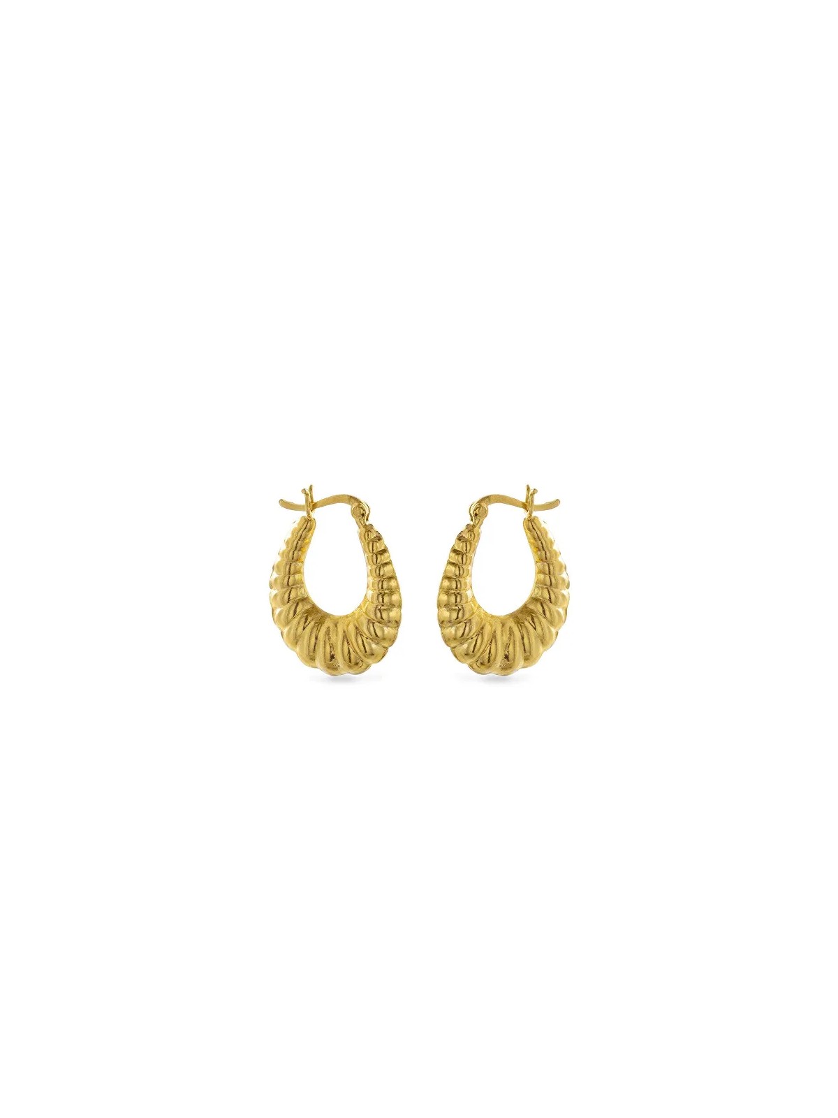AGAIN Gioielli Orecchini a cerchio placcati in oro moda AJNS0065 donna