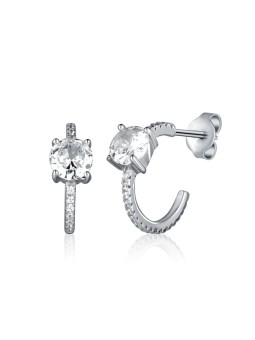 JVD Orecchini a cerchio in argento con zirconi SVLE2378XH2BI00 donna