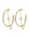 Liu Jo Orecchini a cerchio placcati oro con catena LJ2774 donna
