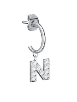 La Petite Story Orecchino singolo in acciaio "N" LPS02AQM79 donna