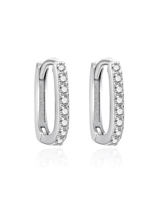 Agato Orecchini ovali in argento con zirconi AGT-E144KW donna