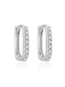 Agato Orecchini ovali in argento con zirconi AGT-E144KW donna