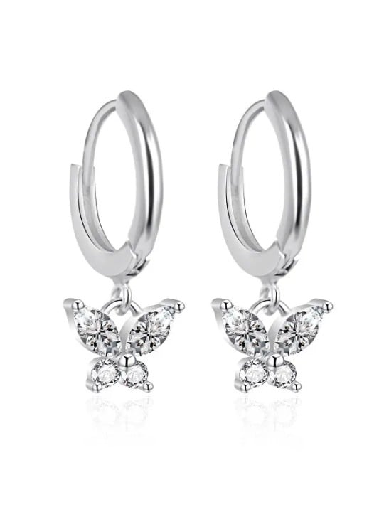 Agato Orecchini a cerchio in argento con papillon AGT-E064KW donna