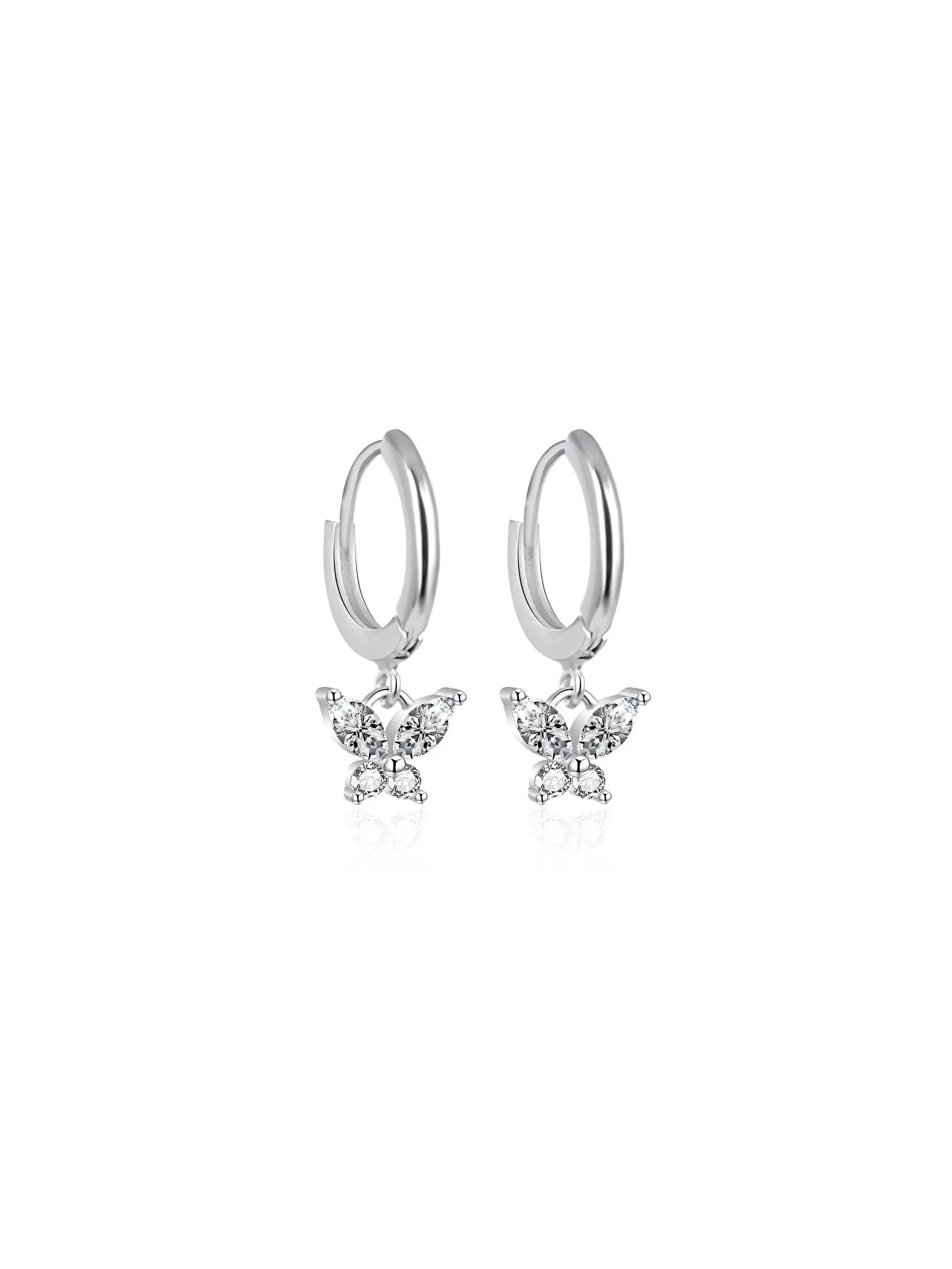 Agato Orecchini a cerchio in argento con papillon AGT-E064KW donna
