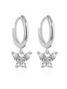 Agato Orecchini a cerchio in argento con papillon AGT-E064KW donna