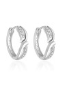 Agato Orecchini a cerchio in argento con zirconi AGT-E058KW donna