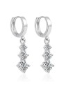 Agato Orecchini a cerchio in argento con zirconi trasparenti AGT-E069KW donna