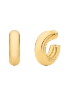 Michael Kors Orecchini a cerchio minimalisti placcati oro MKJ842200710 donna