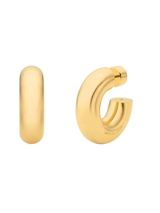 Michael Kors Orecchini a cerchio minimalisti placcati oro MKJ842200710 donna