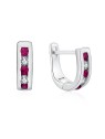 MOISS Eleganti orecchini in argento con zirconi trasparenti e fucsia E0000177 donna