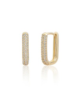 Scintillanti Orecchini pendenti placcati oro con zirconi cubici EAG24 donna