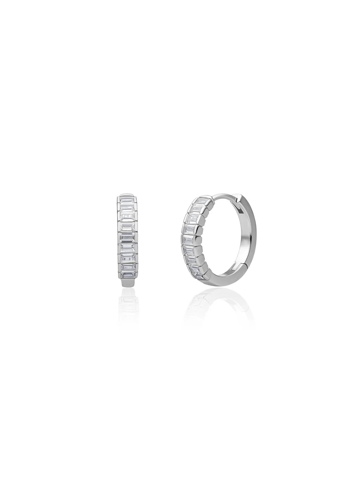Sparkling Orecchini a cerchio in argento con zirconi cubici EAS23 donna