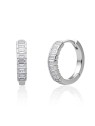Sparkling Orecchini a cerchio in argento con zirconi cubici EAS23 donna