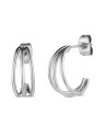 Vuch Eleganti orecchini a cerchio in acciaio Elegy Silver donna