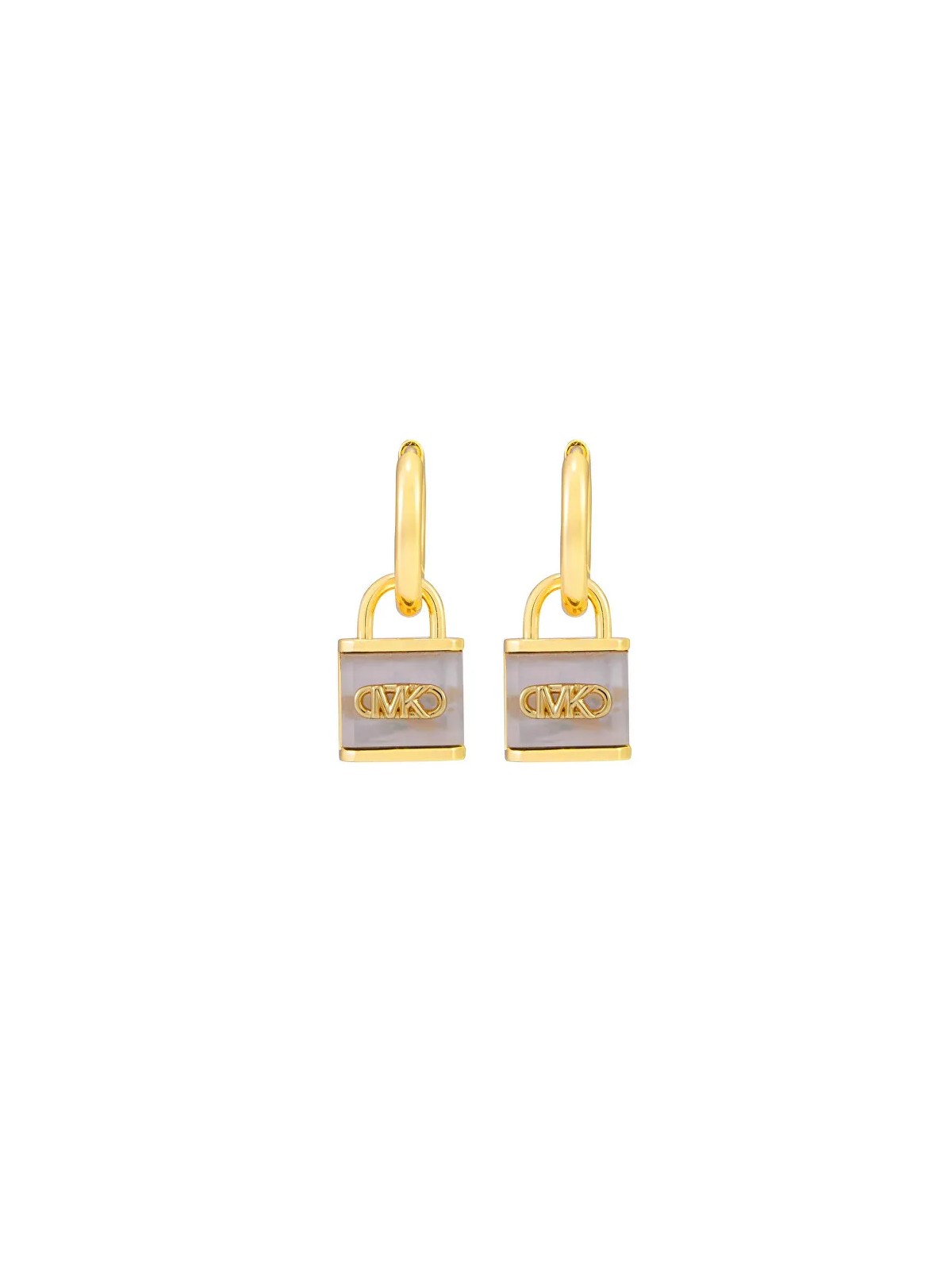 Michael Kors Orecchini a cerchio Kors Lock placcati oro con perla MKC1743TN710 donna