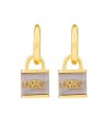 Michael Kors Orecchini a cerchio Kors Lock placcati oro con perla MKC1743TN710 donna