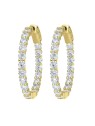 CRYSTAlp Orecchini a cerchio placcati oro con cristalli Tennis 42336.G donna