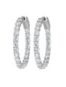 CRYSTAlp Orecchini a cerchio con cristilla trasparente Tennis 42336.R donna