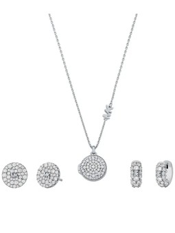 Michael Kors Set di gioielli di lusso in argento MKC1700SET (collana, 2 orecchini) donna