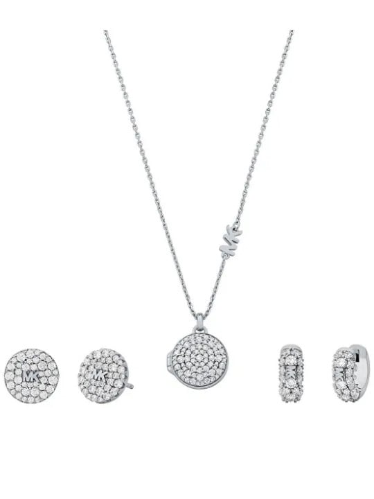 Michael Kors Set di gioielli di lusso in argento MKC1700SET (collana, 2 orecchini) donna