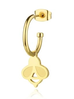 S'Agapõ Orecchino singolo placcato oro con ape Smile SSM028 donna