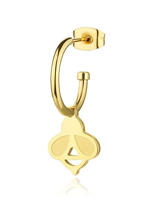 S'Agapõ Orecchino singolo placcato oro con ape Smile SSM028 donna