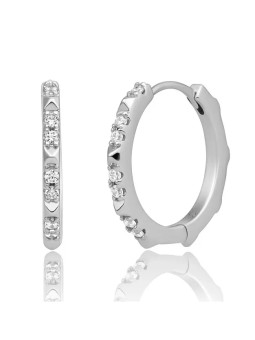 Sparkling Orecchini a cerchio in argento con zirconi cubici EAS31 donna