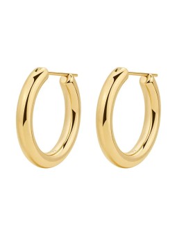 Brosway Orecchini a cerchio distensivo placcati in oro Aura BAU25 donna