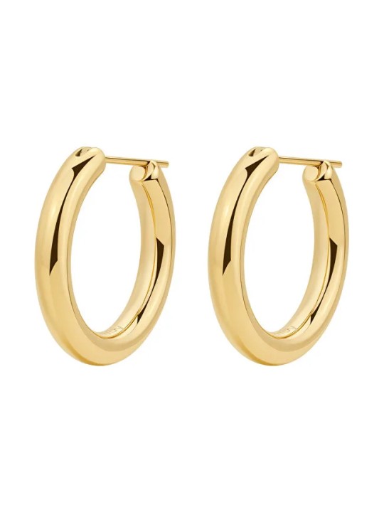 Brosway Orecchini a cerchio distensivo placcati in oro Aura BAU25 donna