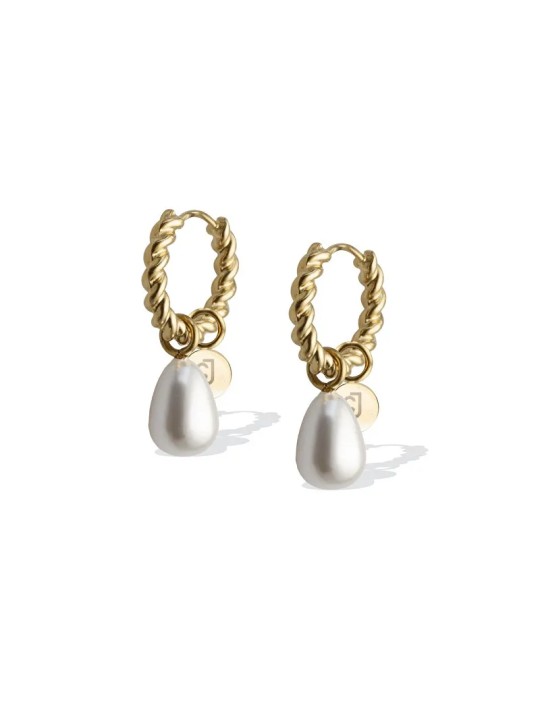 Liu Jo Orecchini rotondi placcati oro con perle LJ2850 donna